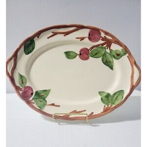 Franciscan Apple Hand Painted Serving Platter Made In England 14" X 10"  EUC